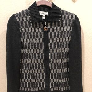 St. John Embellished Front Sweater